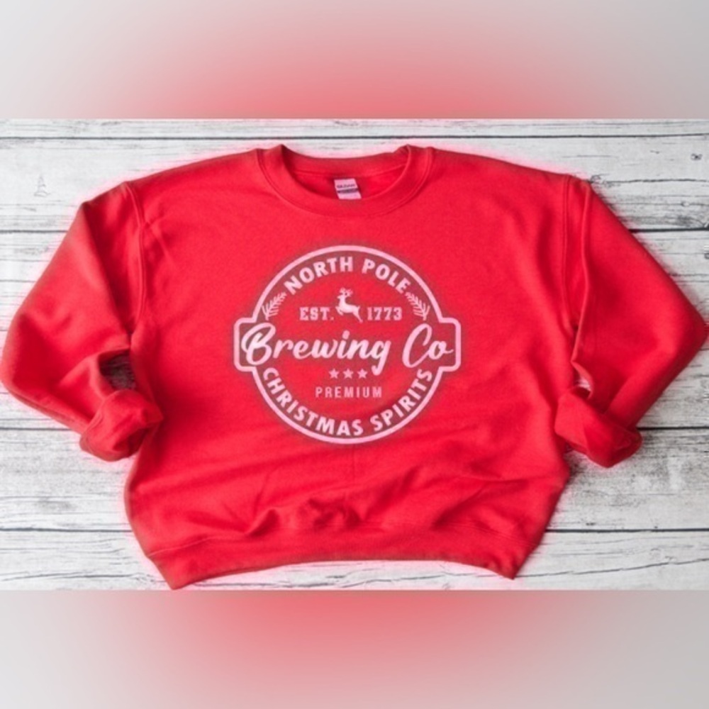 North Pole Brewing Co Crewneck- Red
